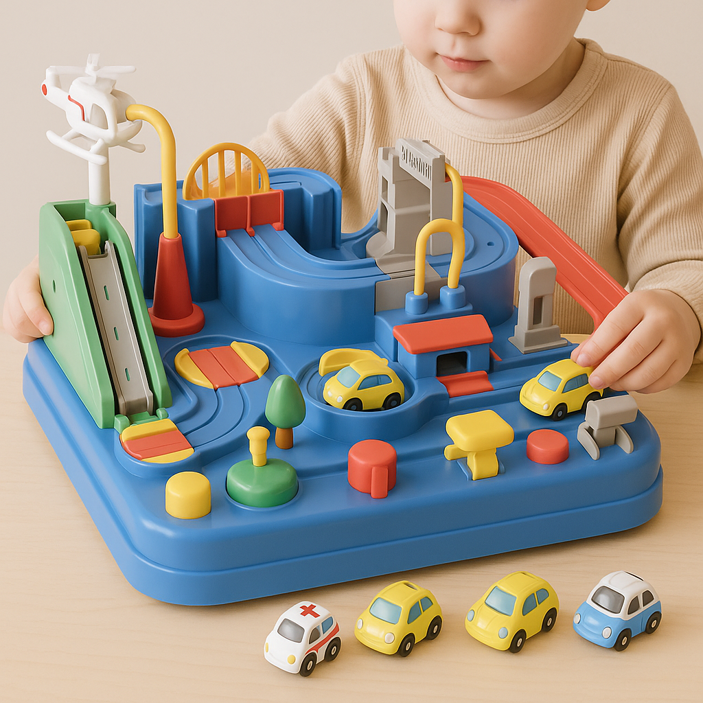 Adventure Toy Car Set for Kids – 4-Piece Educational Playset