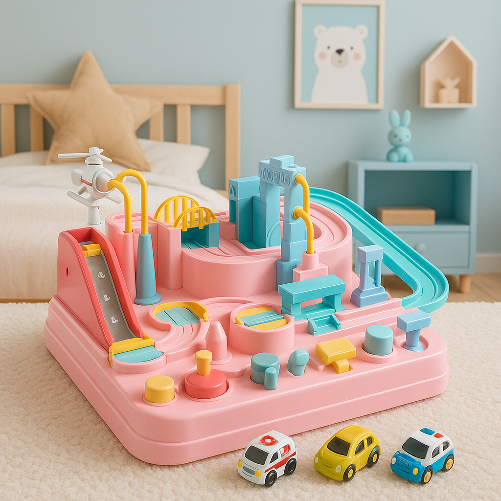 Adventure Toy Car Set for Kids – 4-Piece Educational Playset