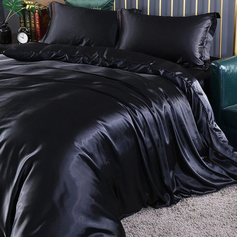 Elegant Satin Silk Bedding Set - Luxurious Comfort for Every Night
