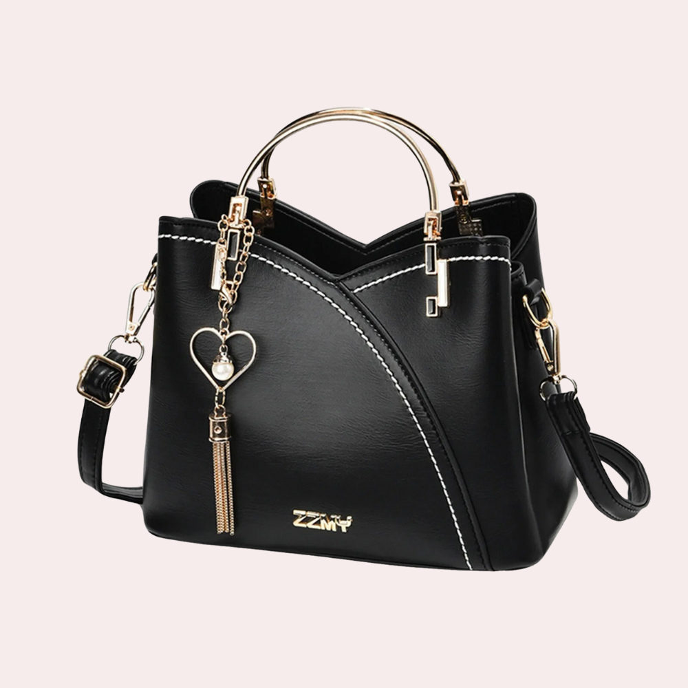 Vero – Elegant Leather Handbag with Multiple Compartments | Stylish Shoulder & Crossbody Bag