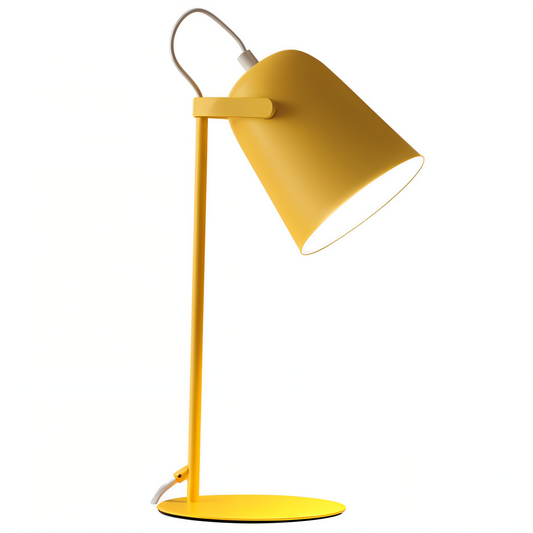 Macaron Desk Lamp – Nordic Yellow Adjustable Table Lamp for Reading & Study