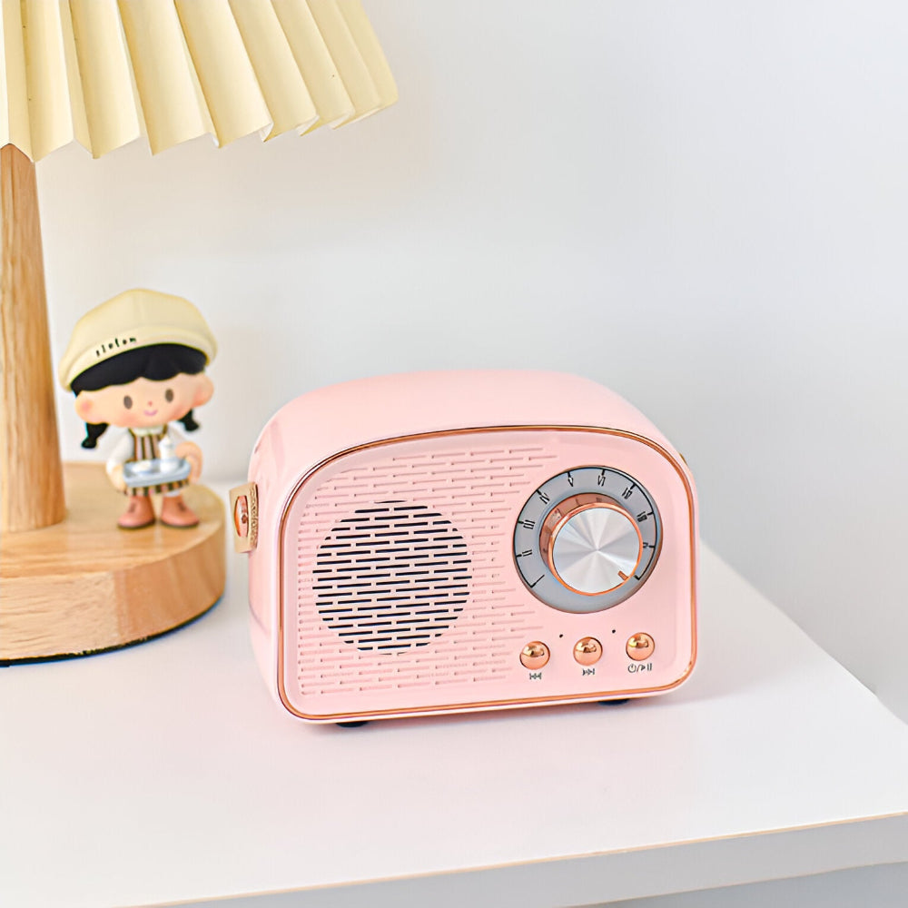 Classic Retro Bluetooth Speaker – Stylish Wireless Sound System with Vintage Radio Design