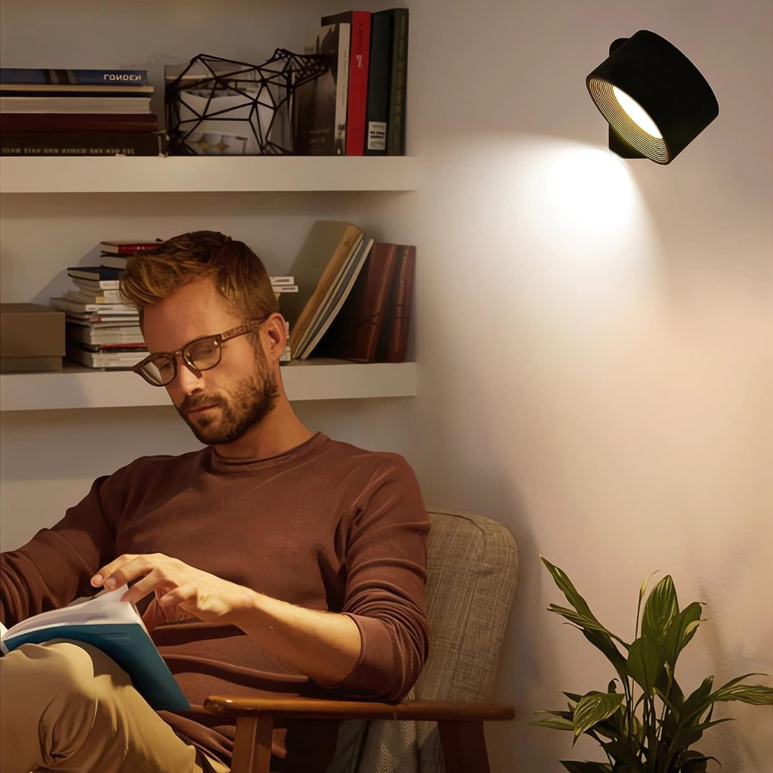 FlexiLamp – Wireless Rechargeable 360° LED Wall Light for Indoors & Outdoors