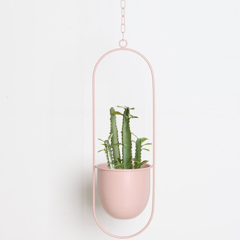 DecoBloom Hanging Planter – Elegant Indoor & Outdoor Metal Plant Pot with Chain