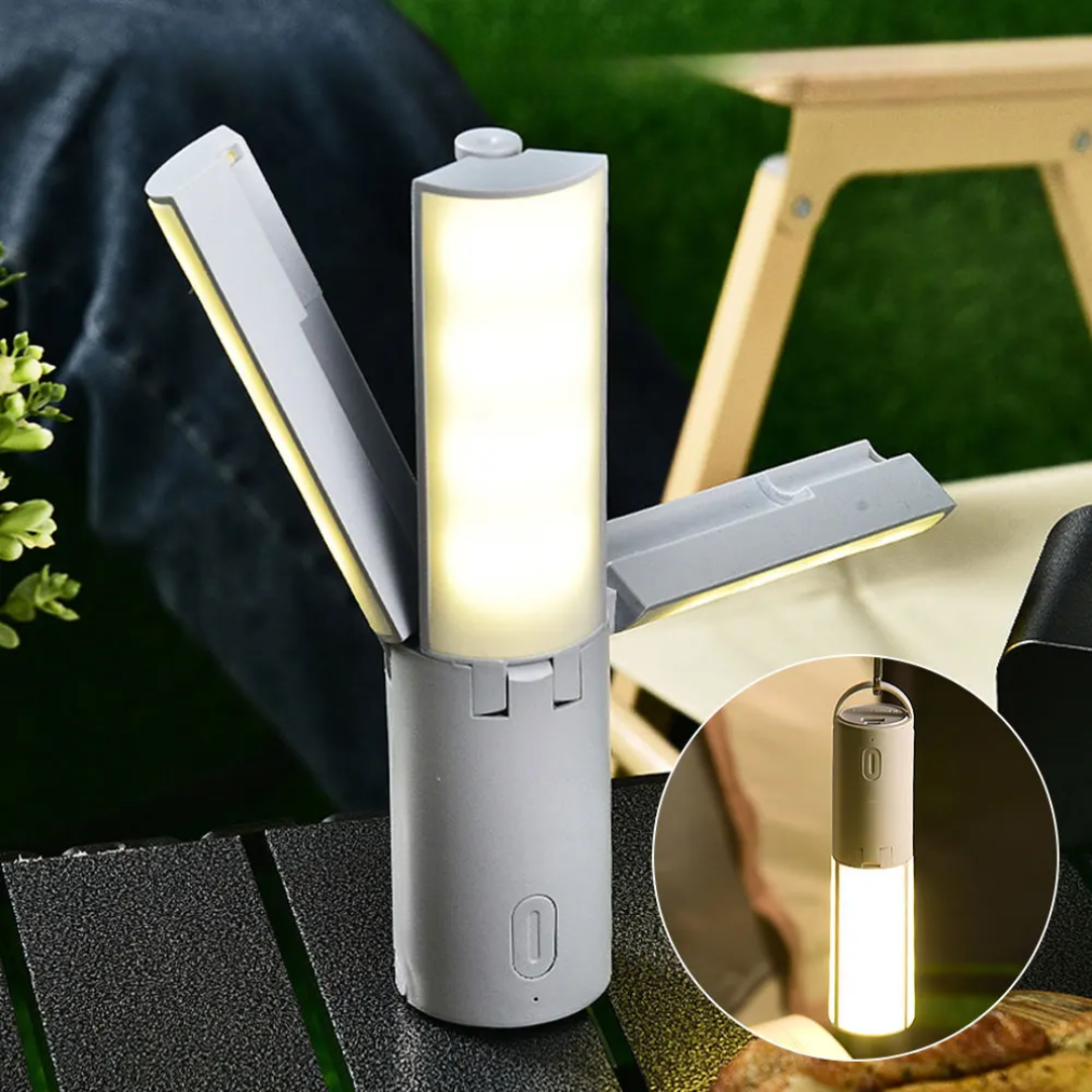 All-in-One Camping Lamp | Rechargeable Outdoor Light with Adjustable Brightness & Long Battery Life