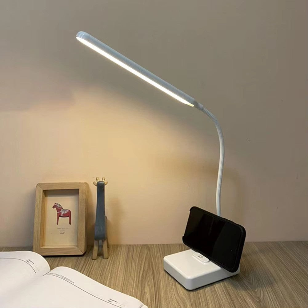 LumoFlex Adjustable Desk Lamp – Rechargeable or Plug-In with Flexible Neck & Dimmable Light