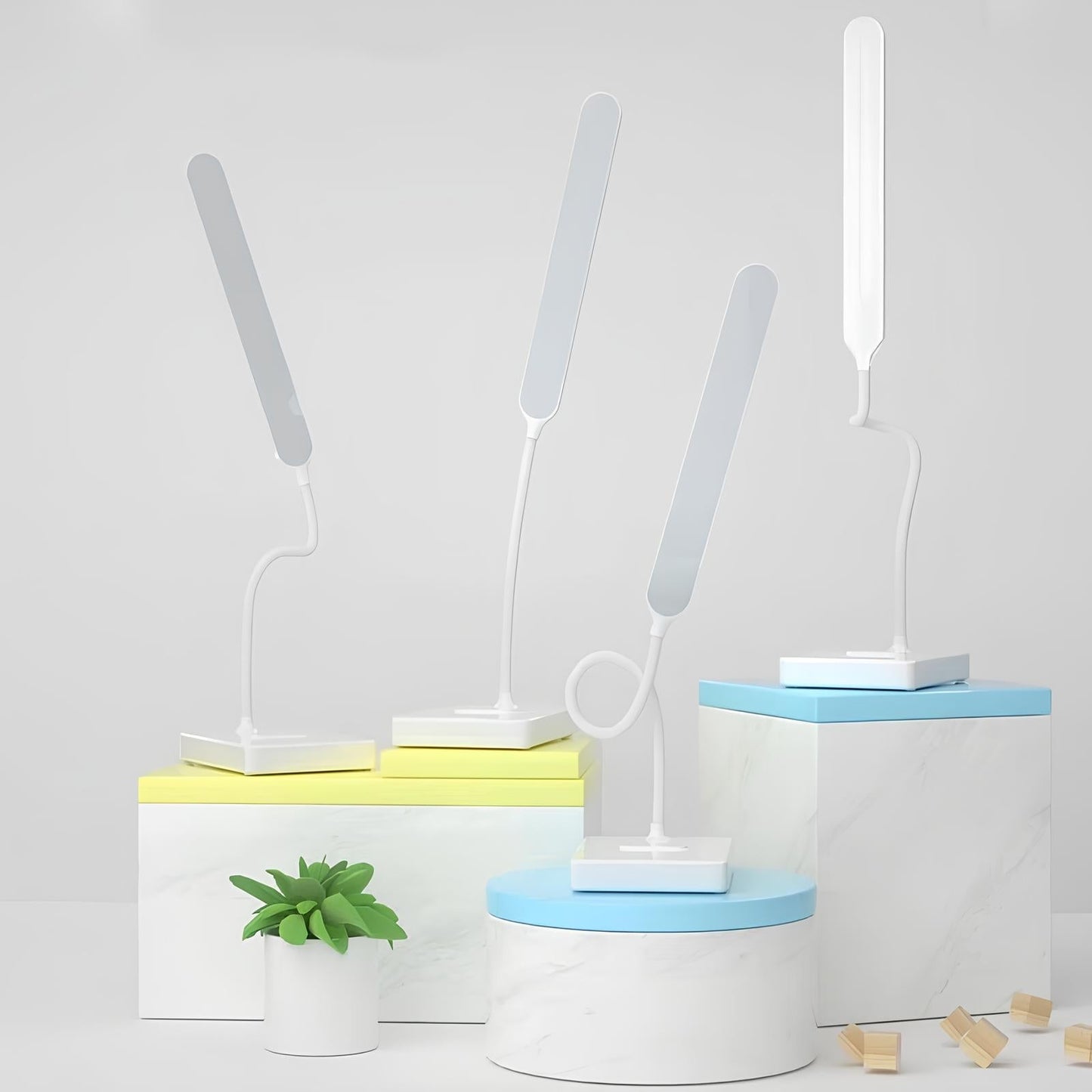 LumoFlex Adjustable Desk Lamp – Rechargeable or Plug-In with Flexible Neck & Dimmable Light