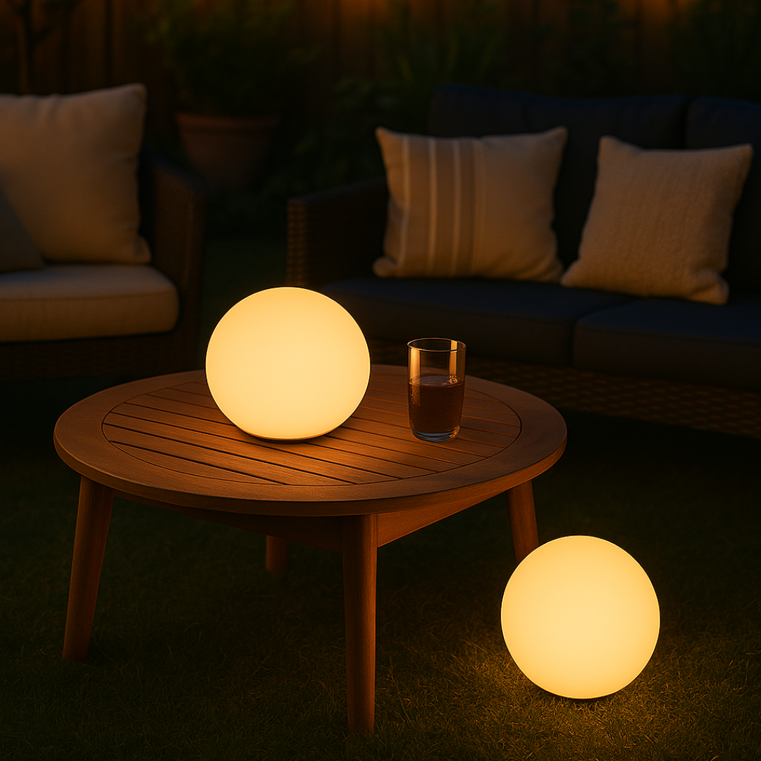 GlowOrb – Wireless LED Colour-Changing Table Lamp with Remote & USB Rechargeable