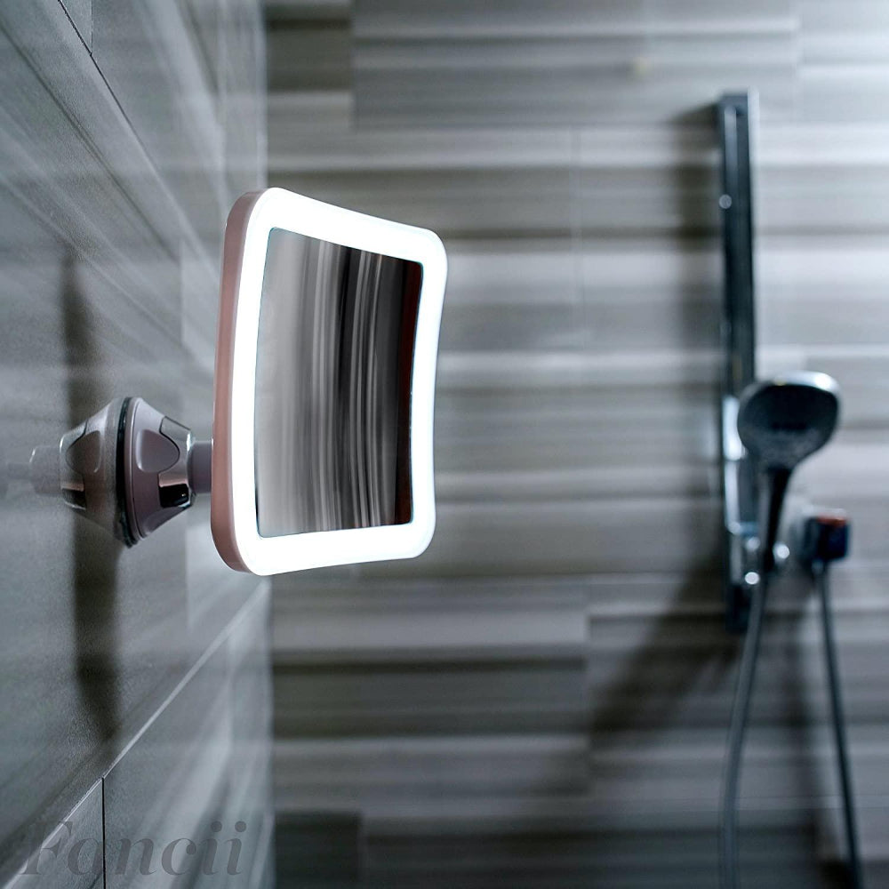 GlowView 10X Lighted Magnifying Mirror with LED & Suction Mount – Portable Makeup Mirror