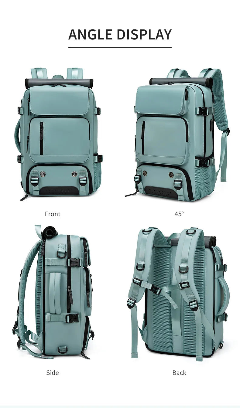 TRAVELMAX Pack – Large Waterproof Travel Backpack with USB Charging Port