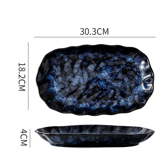 Blue Nebula 10-Piece Dinnerware Set – Elegant & Celestial Dining