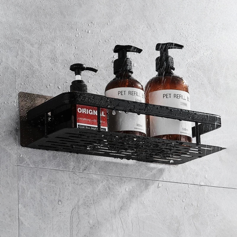 Stylish & Practical No-Drill Shower Corner Shelf – Space-Saving Bathroom Storage Rack
