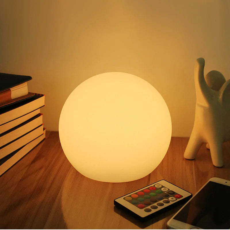 GlowOrb – Wireless LED Colour-Changing Table Lamp with Remote & USB Rechargeable