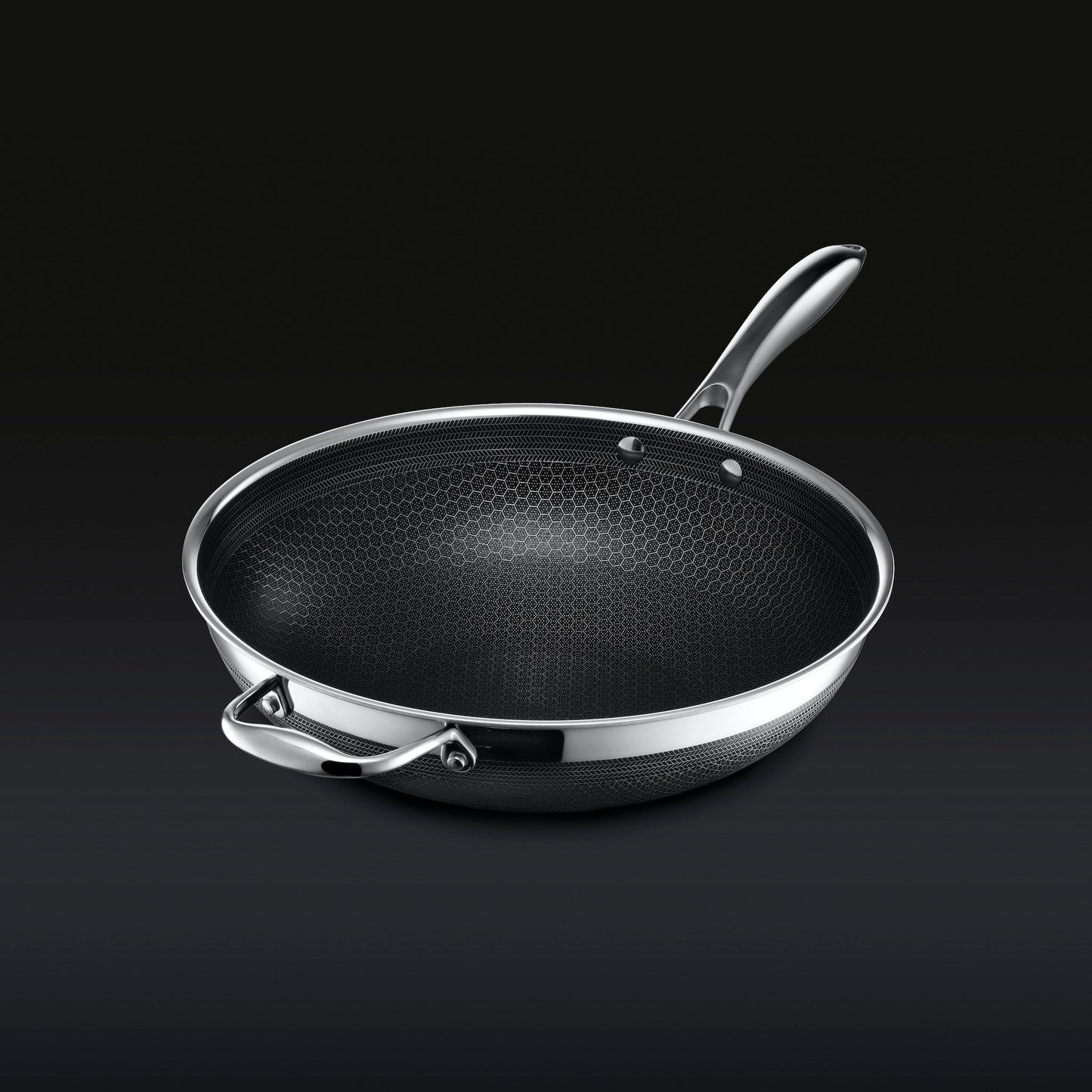 13-Piece HexClad Hybrid Cookware Set with Lids – Non-Stick, Stainless Steel & Cast Iron Fusion