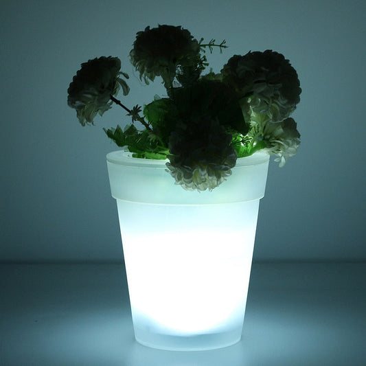 SolarGlow – Solar-Powered LED Planter Pot with Ambient Garden Lighting