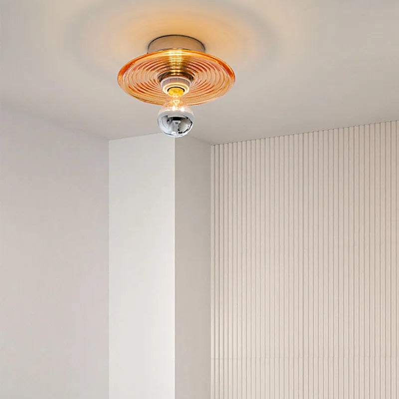 Vitra – Vintage Glass Wall Light | Hand-Blown Glass & Iron | E27 Fixture | Warm Ambient Lighting