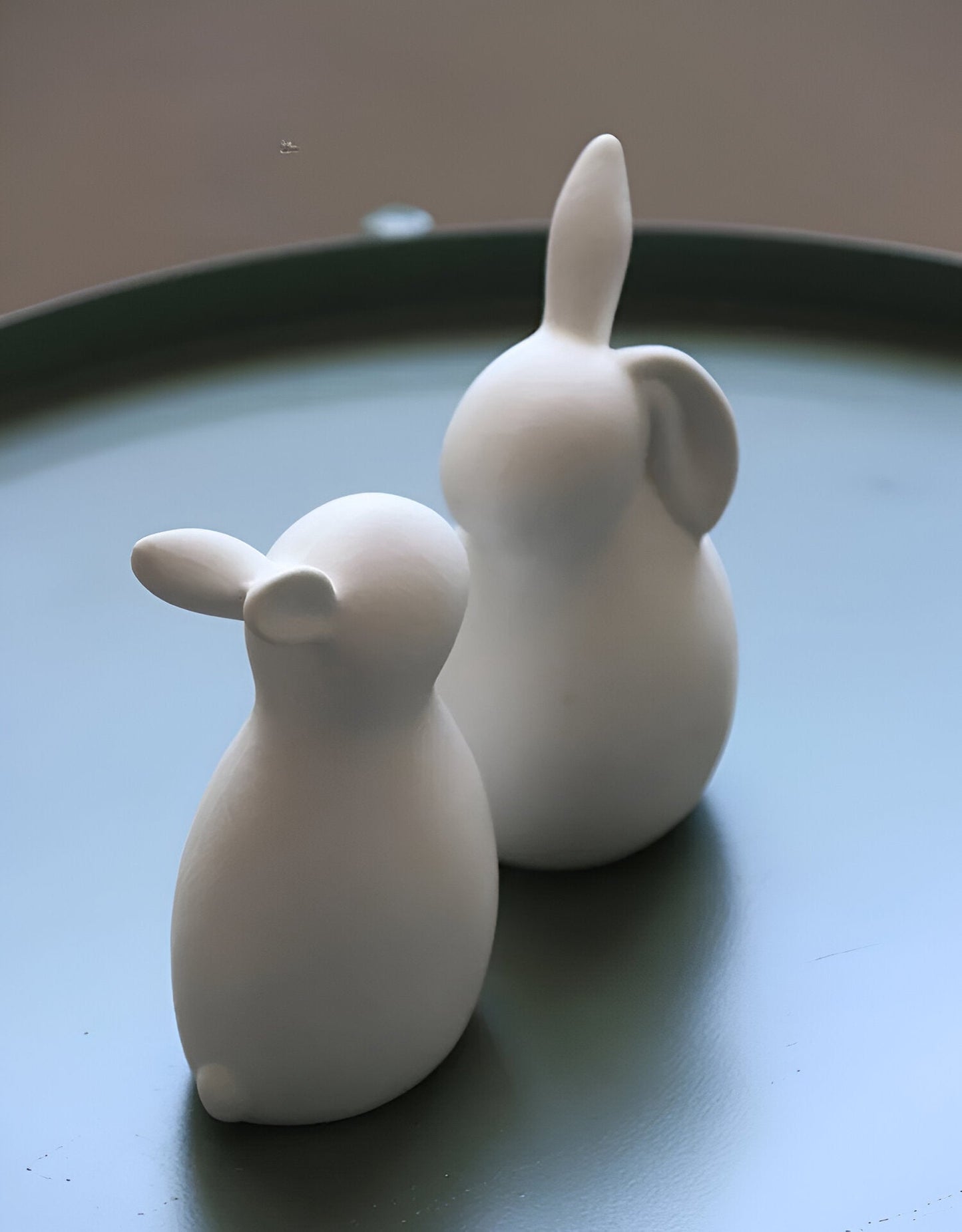 ConeyBliss Minimalist Ceramic Bunny – Elegant White Easter Rabbit Figurine Decor