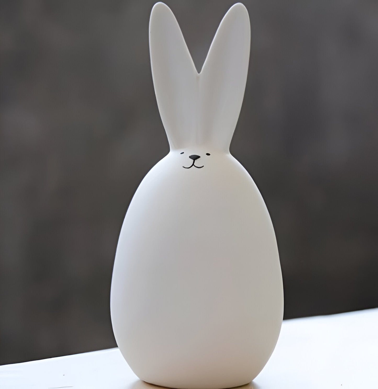 ConeyBliss Minimalist Ceramic Bunny – Elegant White Easter Rabbit Figurine Decor