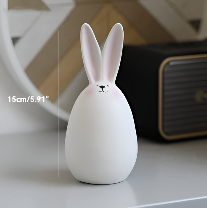 ConeyBliss Minimalist Ceramic Bunny – Elegant White Easter Rabbit Figurine Decor
