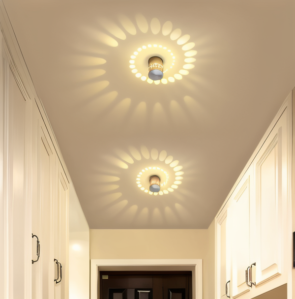 LuminBlast LED Wall Light – Colourful Spiral Cylinder Wall Lamp for Modern Indoor Lighting