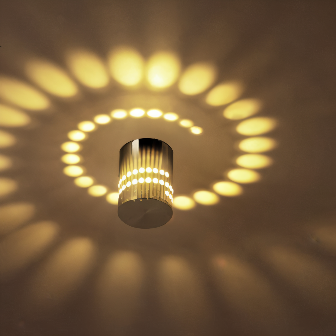 LuminBlast LED Wall Light – Colourful Spiral Cylinder Wall Lamp for Modern Indoor Lighting