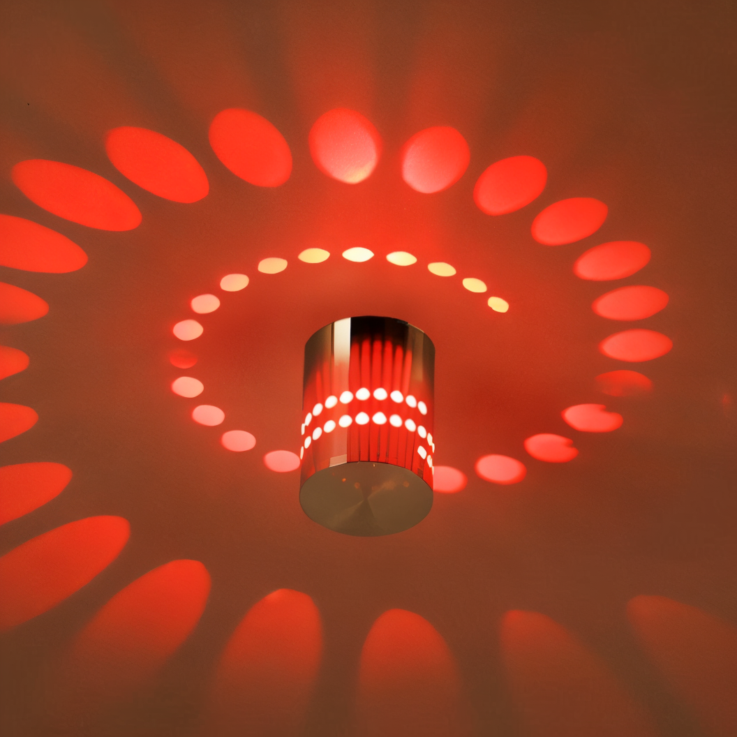 LuminBlast LED Wall Light – Colourful Spiral Cylinder Wall Lamp for Modern Indoor Lighting