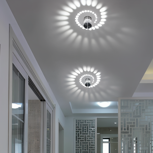LuminBlast LED Wall Light – Colourful Spiral Cylinder Wall Lamp for Modern Indoor Lighting