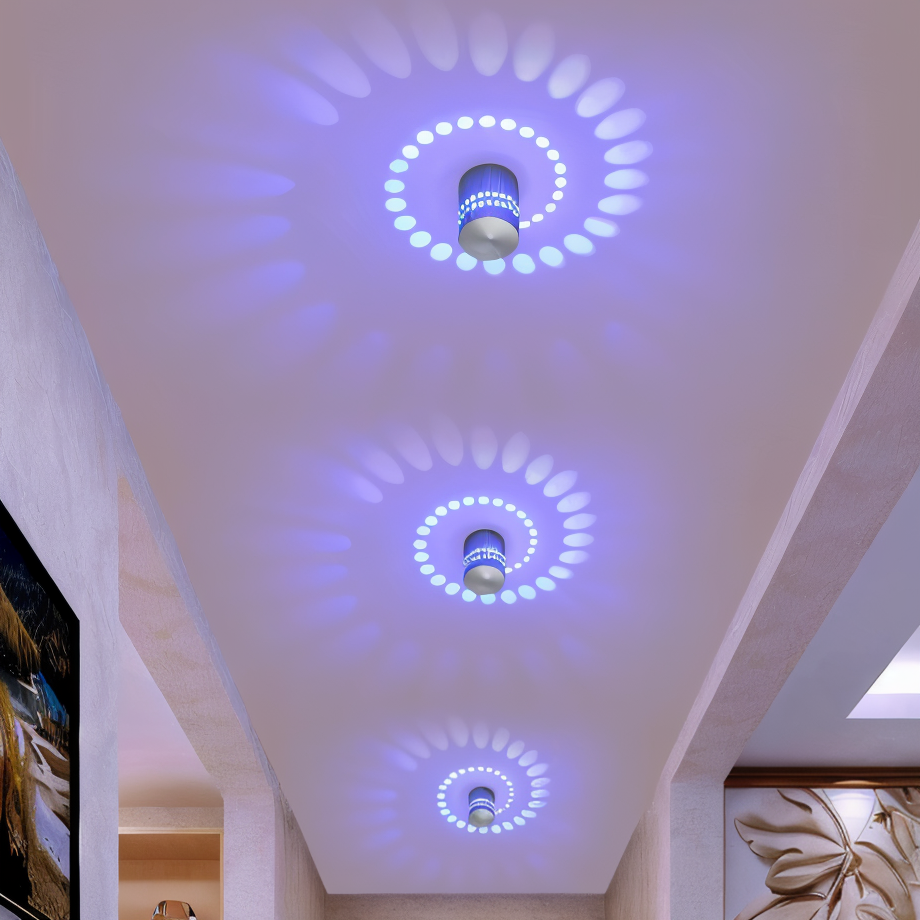 LuminBlast LED Wall Light – Colourful Spiral Cylinder Wall Lamp for Modern Indoor Lighting