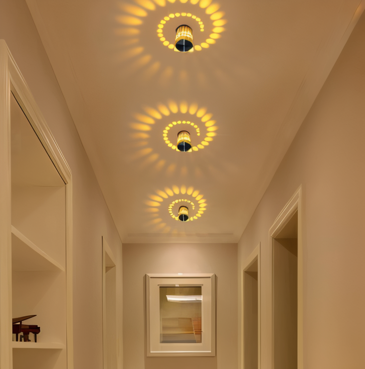 LuminBlast LED Wall Light – Colourful Spiral Cylinder Wall Lamp for Modern Indoor Lighting