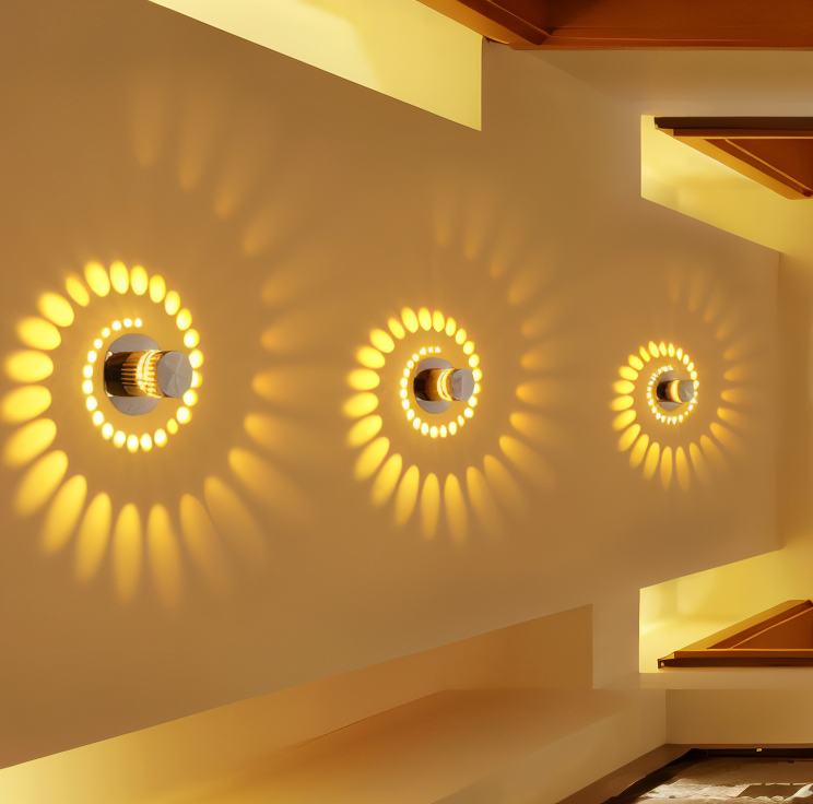 LuminBlast LED Wall Light – Colourful Spiral Cylinder Wall Lamp for Modern Indoor Lighting