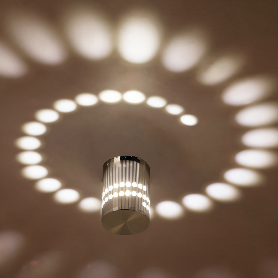 LuminBlast LED Wall Light – Colourful Spiral Cylinder Wall Lamp for Modern Indoor Lighting