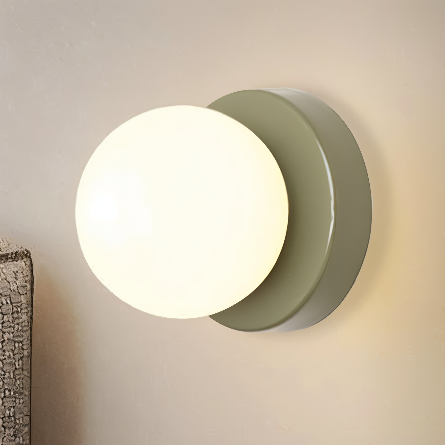 PearlPop Wall Light – White Glass Orb LED Wall Sconce for Modern Interiors