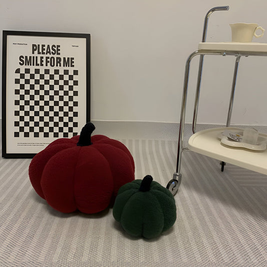 Plush Textured Pumpkin Cushion – Soft Decorative Pillow for Cozy Interiors