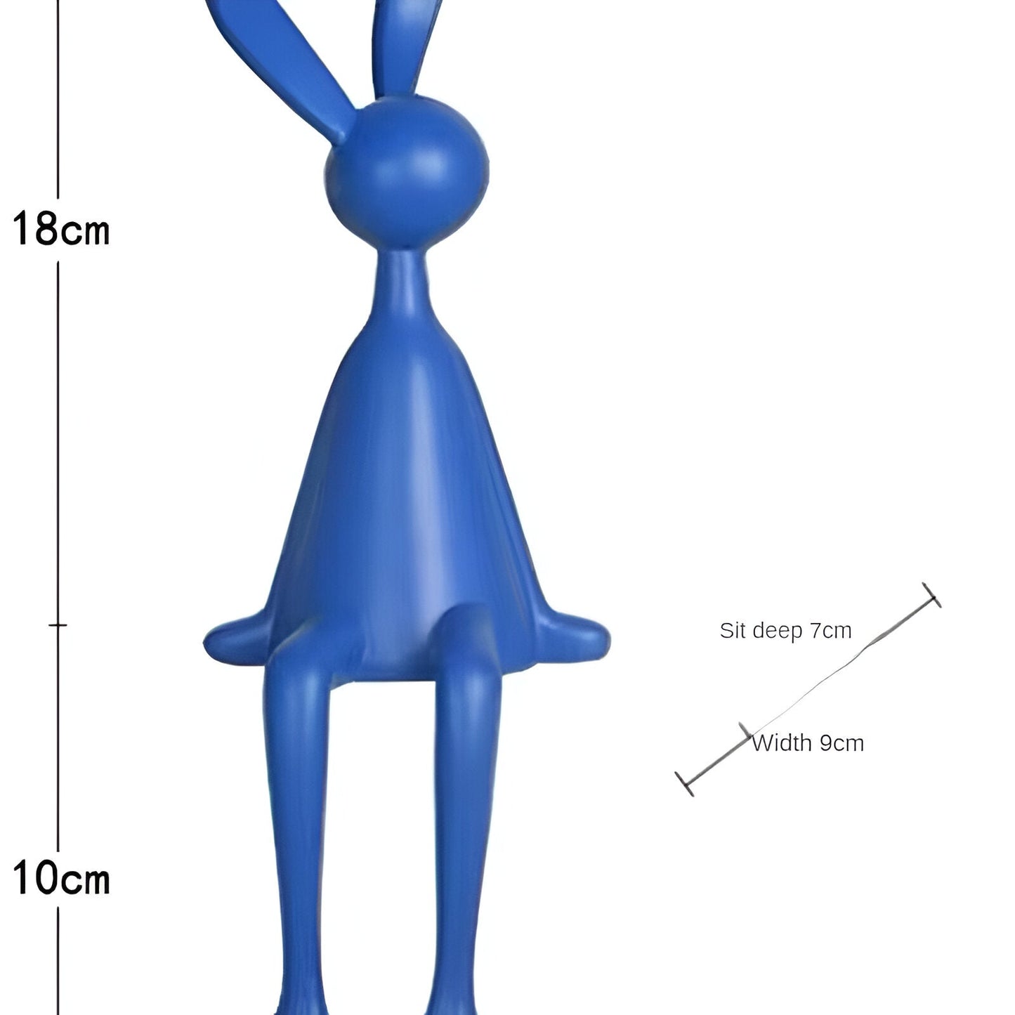 ResinLux | Modern Resin Easter Bunny – Black, White, or Blue Sitting Rabbit Decoration