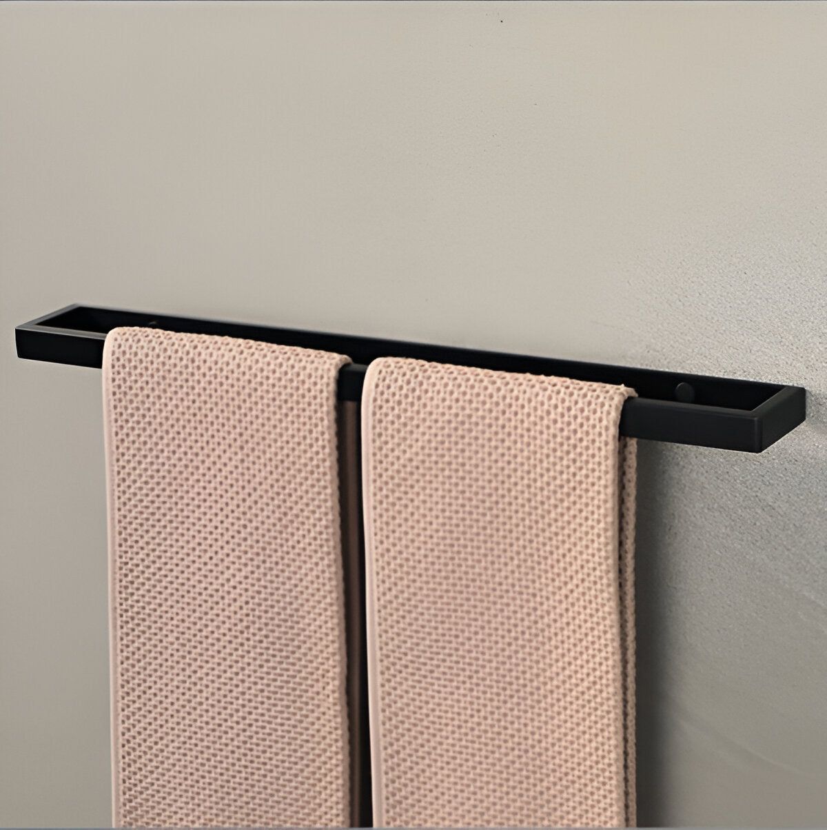 Uni-Black Stainless Steel Towel Rail – Matte Black Wall-Mounted Bathroom & Kitchen Holder