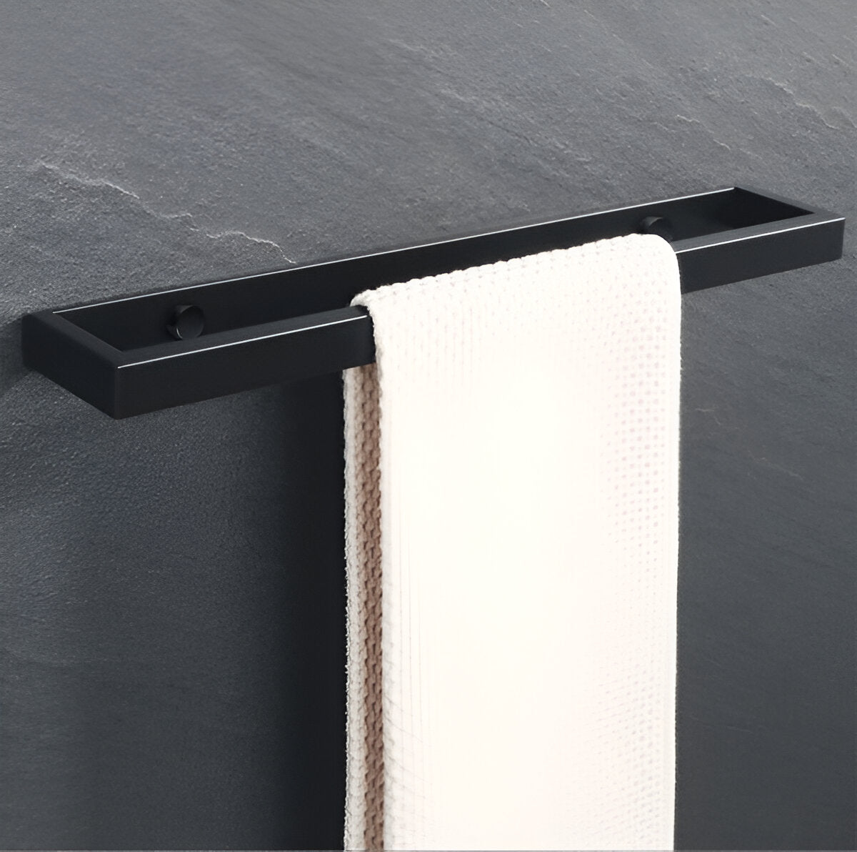 Uni-Black Stainless Steel Towel Rail – Matte Black Wall-Mounted Bathroom & Kitchen Holder