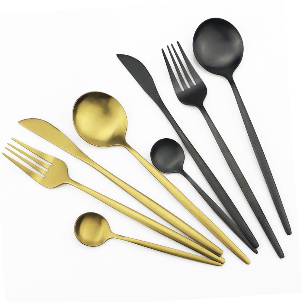Torin 36-Piece Minimalist Cutlery Set – Premium Stainless Steel Flatware with Matte Finish