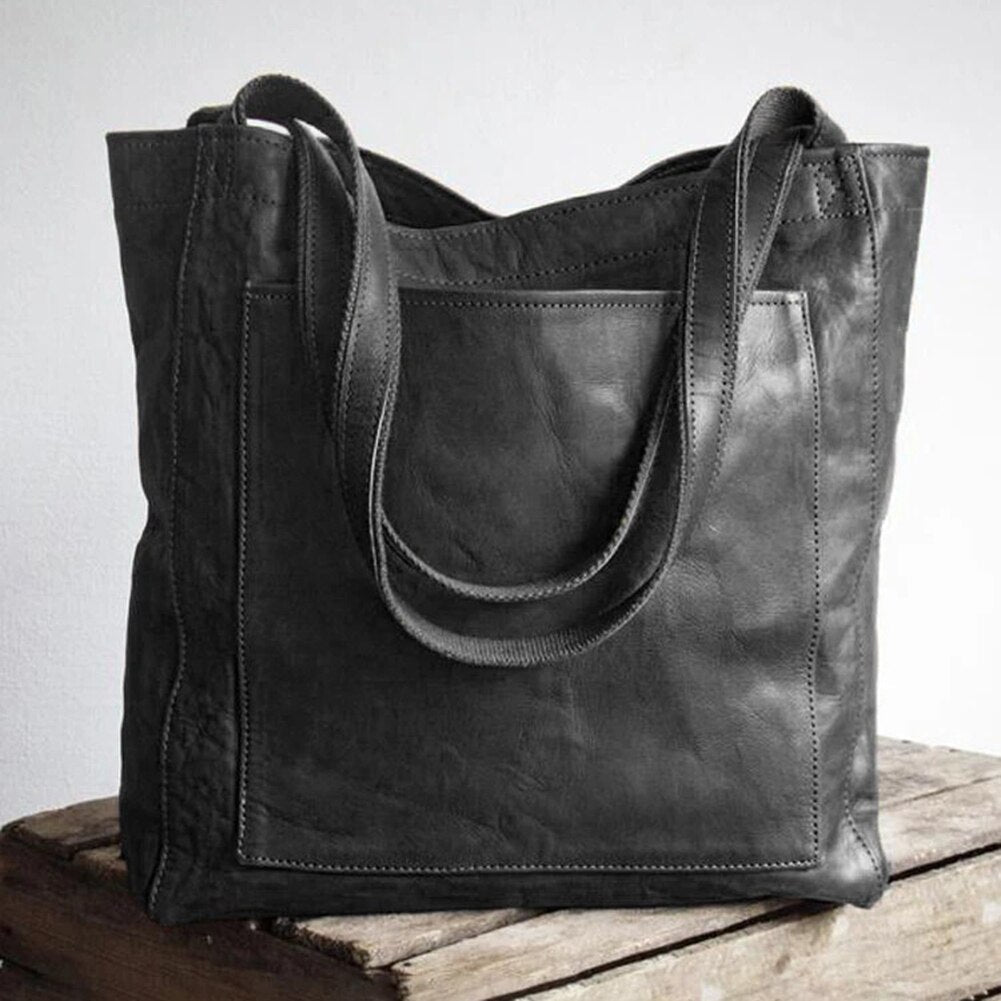 Elegant Women's Leather Handbag – Timeless Style for Work & Casual Wear