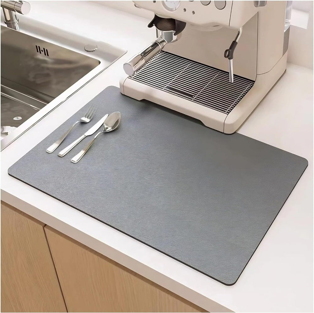 Quick-Dry Kitchen Draining Mat – Ultra Absorbent & Hygienic Diatomite Dish Mat