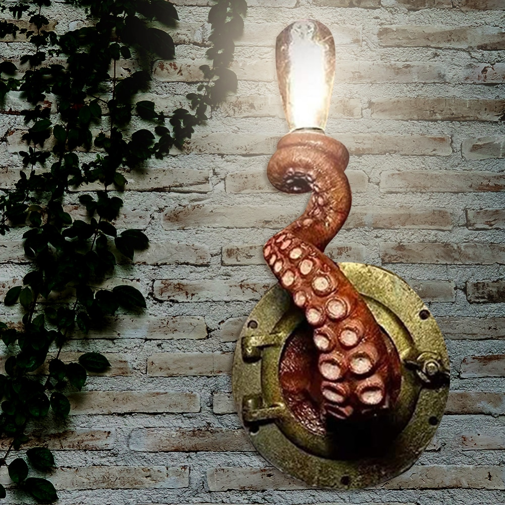 Krakenna – Sculptural Octopus Wall Light with Marine-Inspired Design