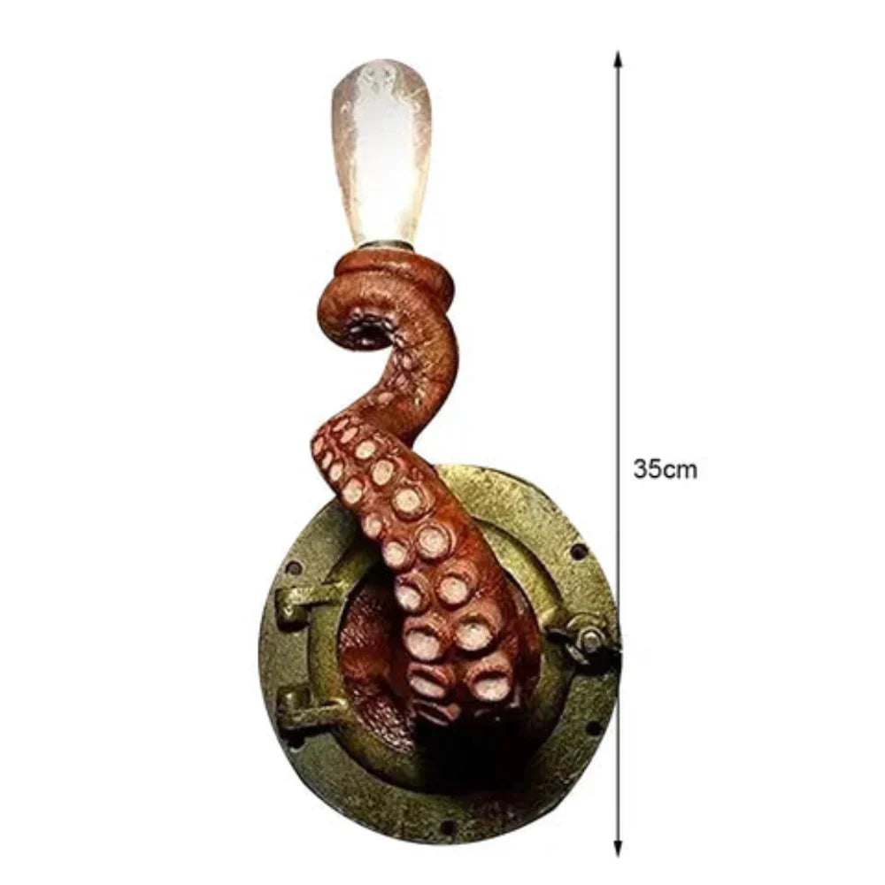 Krakenna – Sculptural Octopus Wall Light with Marine-Inspired Design