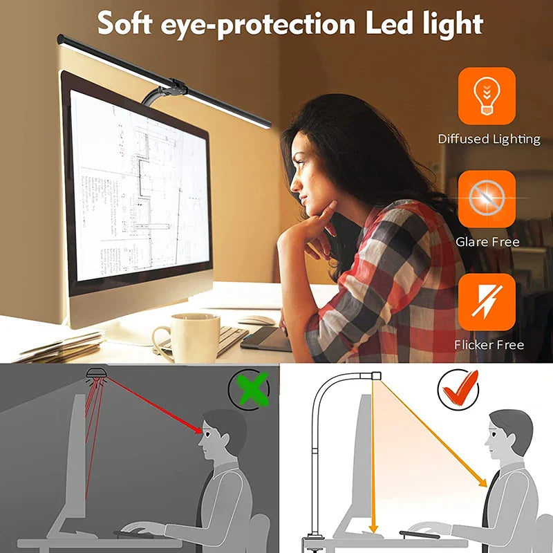 DeskLight - Modern Dual-Head LED Desk Lamp, Stylish Office Lighting