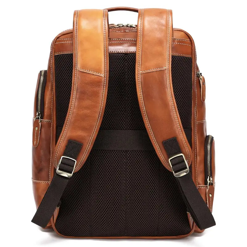 Seattle Leather Backpack – Zipper Design for Business, Travel & Everyday Use