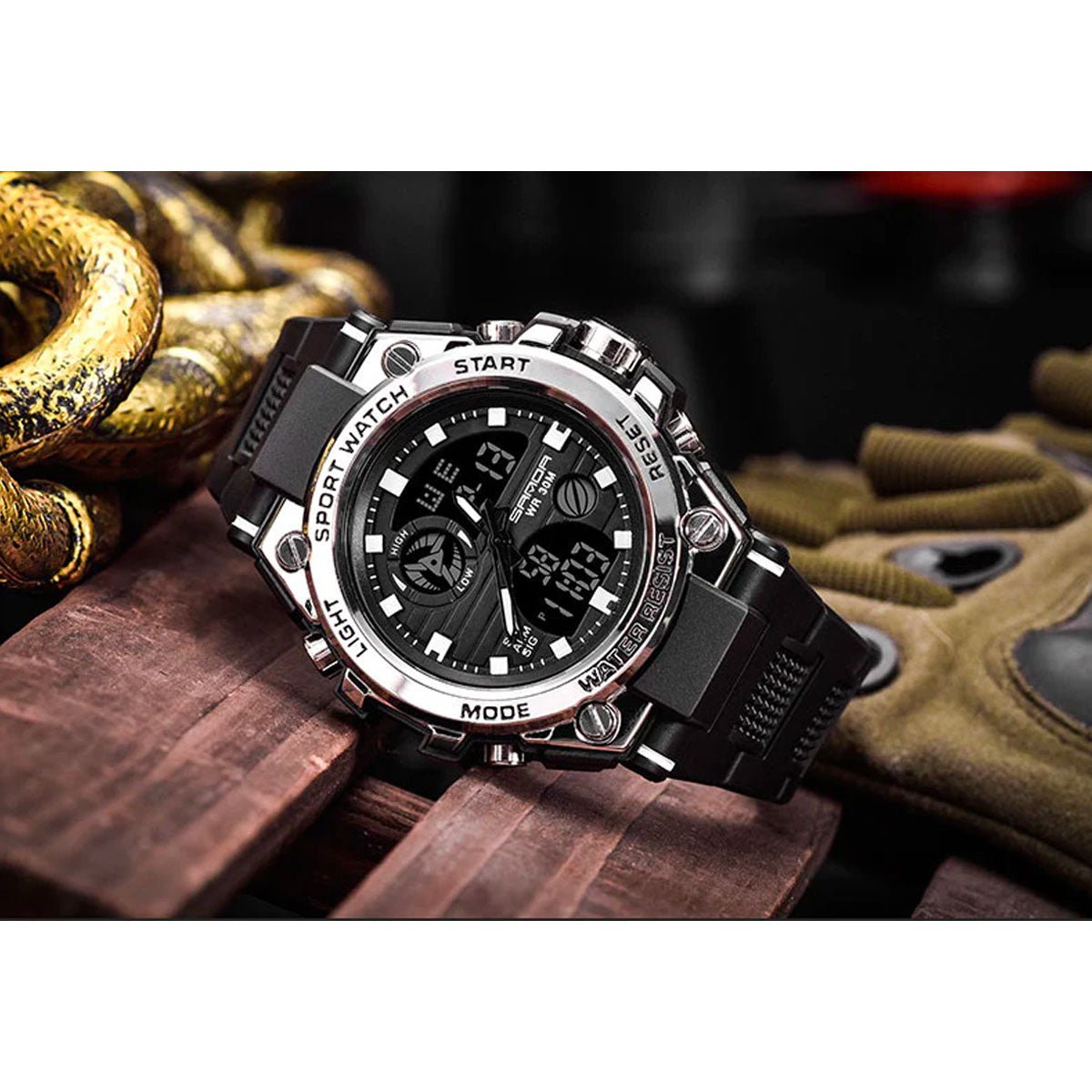TitanGuard Military Men's Watch – Rugged Multifunctional Analog & Digital Timepiece