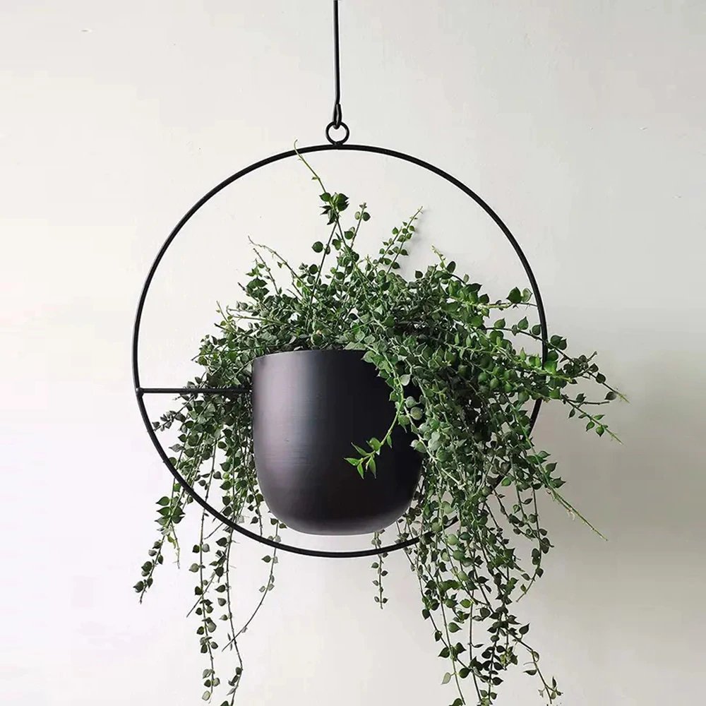 DecoBloom Hanging Planter – Elegant Indoor & Outdoor Metal Plant Pot with Chain
