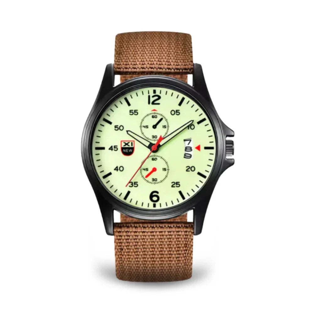 Military Quartz Watch – Lightweight Tactical Nylon Strap Watch for Men