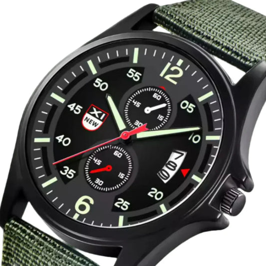 Military Quartz Watch – Lightweight Tactical Nylon Strap Watch for Men