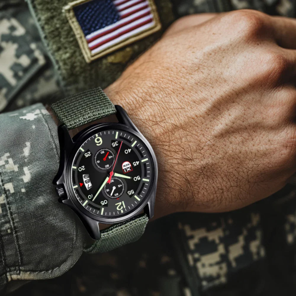 Military Quartz Watch – Lightweight Tactical Nylon Strap Watch for Men