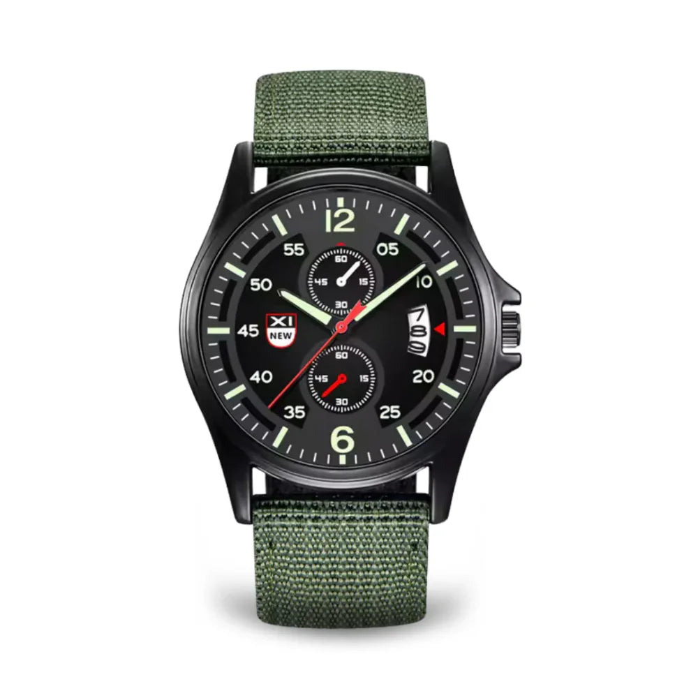 Military Quartz Watch – Lightweight Tactical Nylon Strap Watch for Men