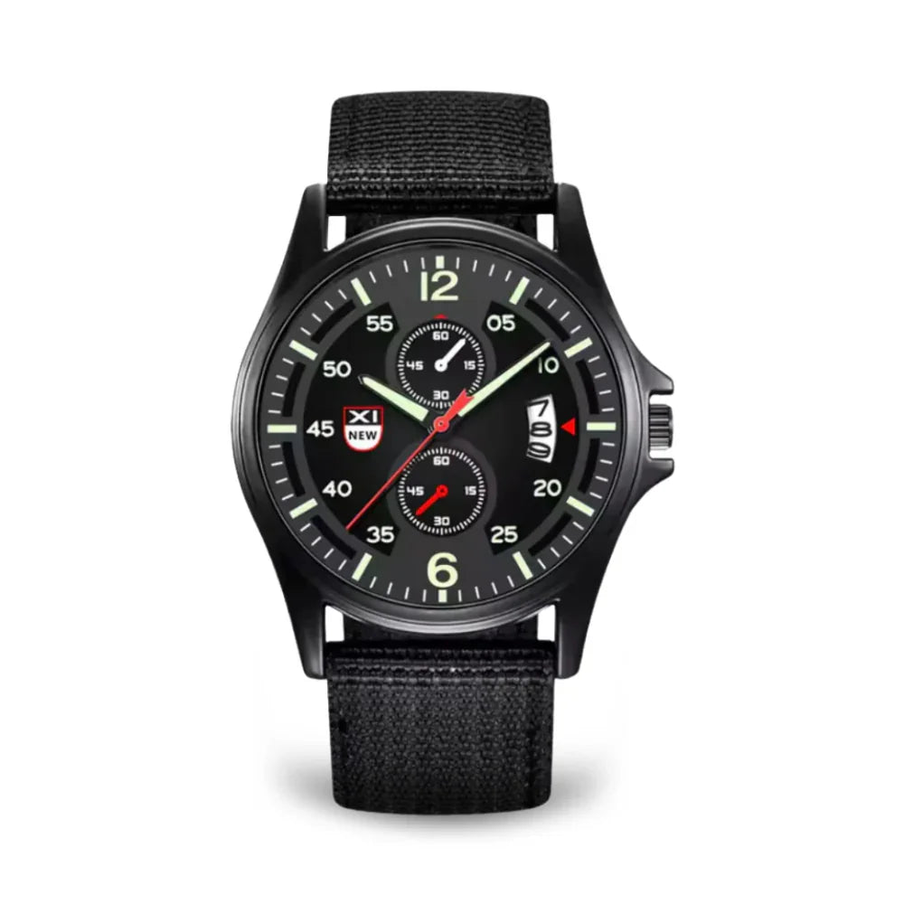 Military Quartz Watch – Lightweight Tactical Nylon Strap Watch for Men